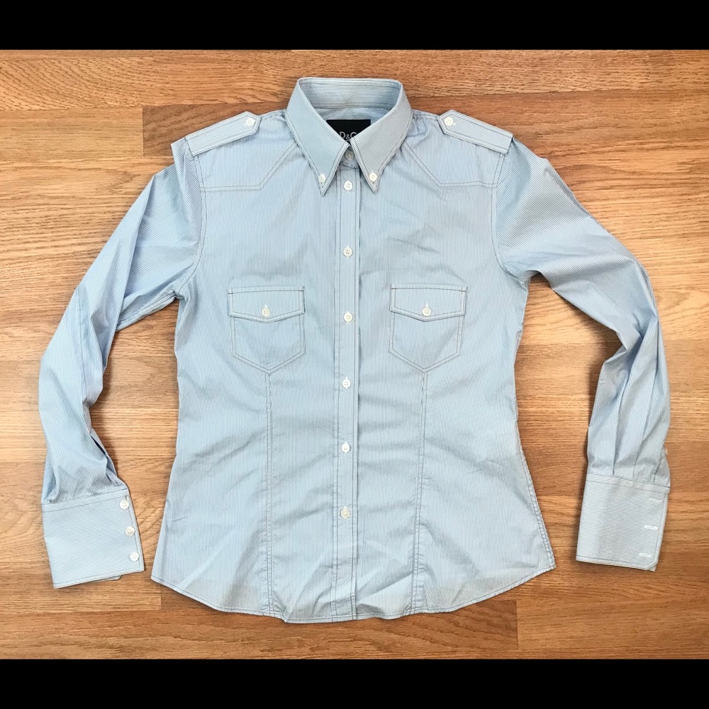 90s DOLCE & GABBANA LONG SLEEVE SHIRT 44 8 WOMENS